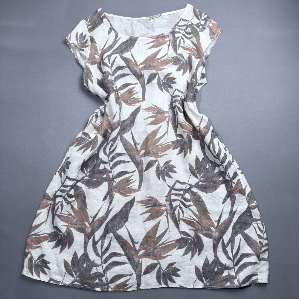 Lungo L'Arno Made In‎ Italy 1X Dress Brown Floral Lagenlook Casual Pockets